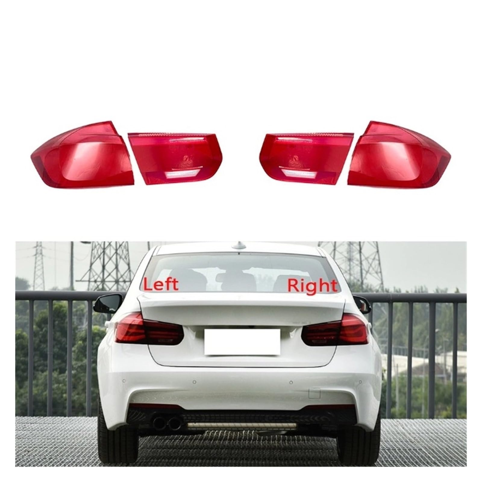 BMW 3 Series F30 316 318 320i Right Rear Taillight Assembly (2016-2019) - OEM Style Replacement Brake Light Housing - Perfect for Night Driving & Enhanced Safety