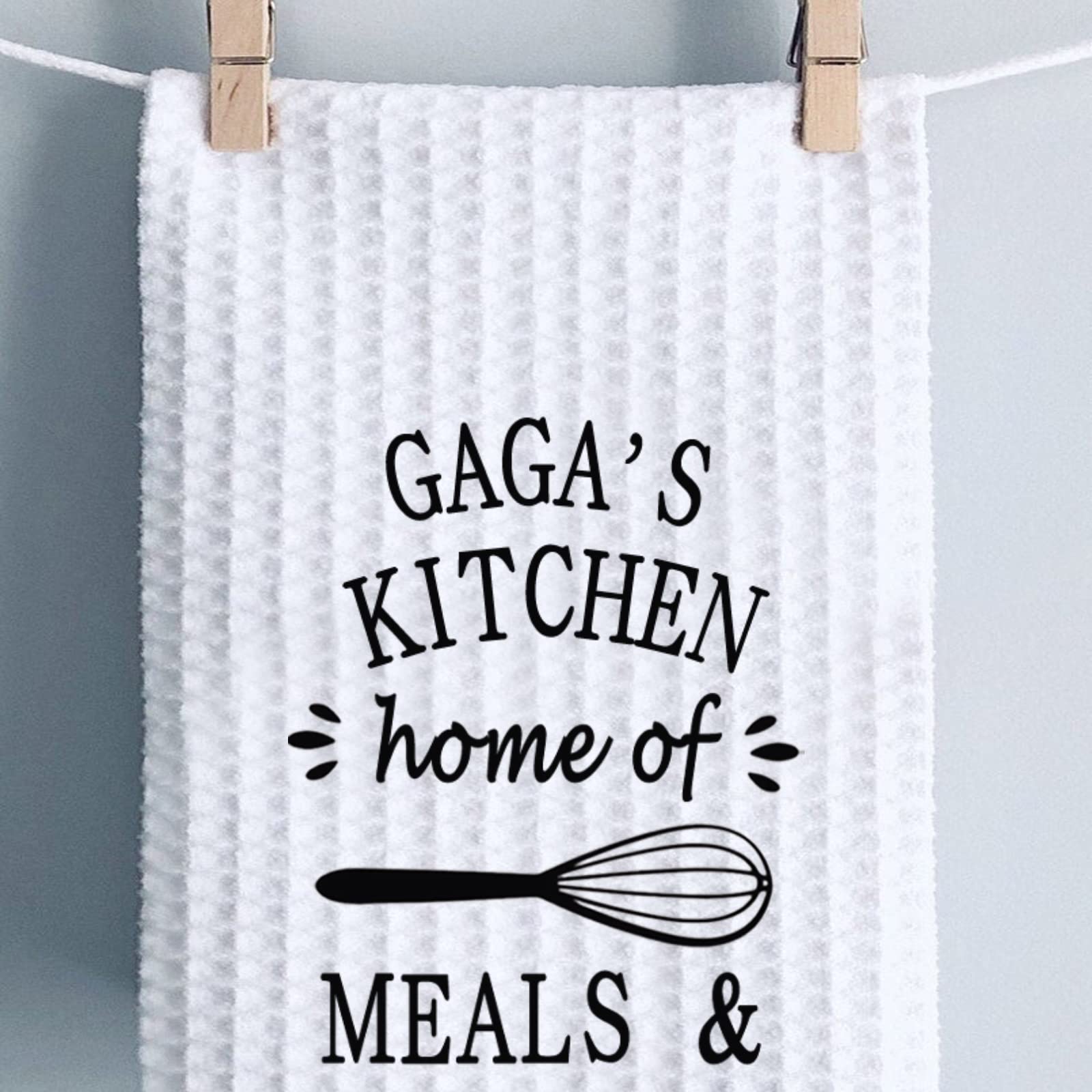 Funny Gaga's Kitchen Towel - Cute and Absorbent Dish Towel for Cooking, Cleaning & Decor - Perfect for Home, Gifts & Gaga's Kitchen Fans - Ideal for Daily Use, Parties & Themed Kitchens