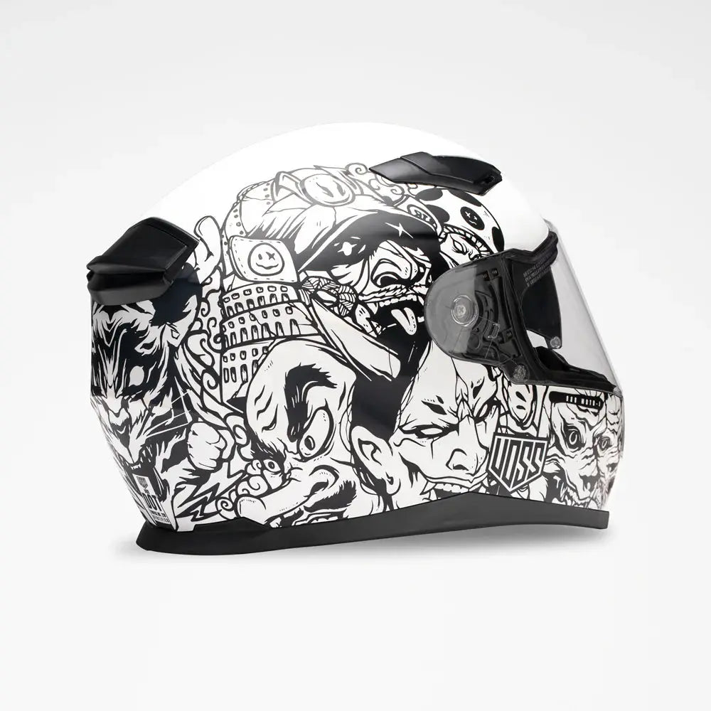 Voss 988 Moto 1 Populace Motorcycle Helmet - Lightweight DOT Approved Full Face Helmet for Men & Women - Perfect for Street Biking, Cruiser Riding & Commuting