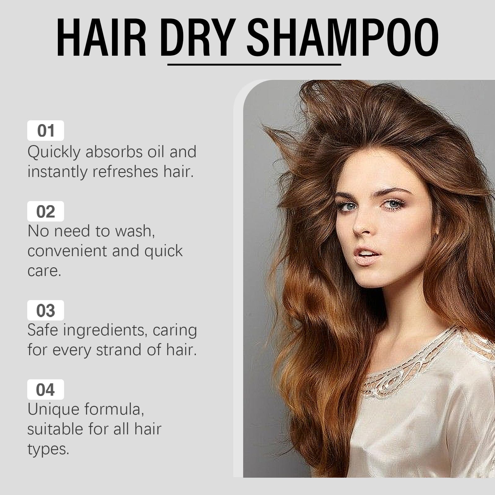 Volumizing Dry Shampoo for Instant Fresh Hair - 2 Pack for Travel & Gym