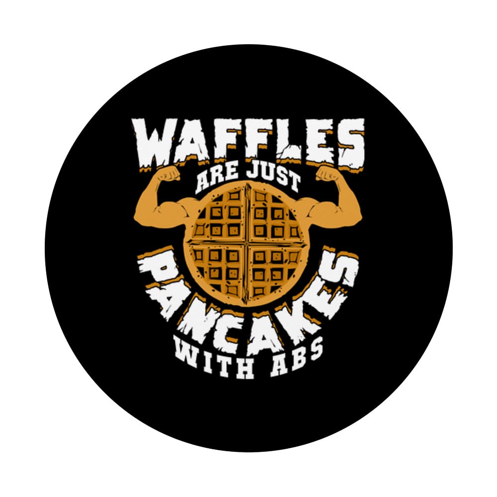Funny Waffle vs Pancake PopSocket - Swappable PopGrip Phone Grip & Stand for iPhone, Samsung, Smartphones - Perfect for Food Lovers, Breakfast Enthusiasts & Unique Gift Ideas