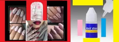 100-Pack White Wiffy Nails with Glue Bottles - Professional Fake Nails for Manicure, Salon & Home Nail Art - Perfect for Parties, Weddings & Daily Wear