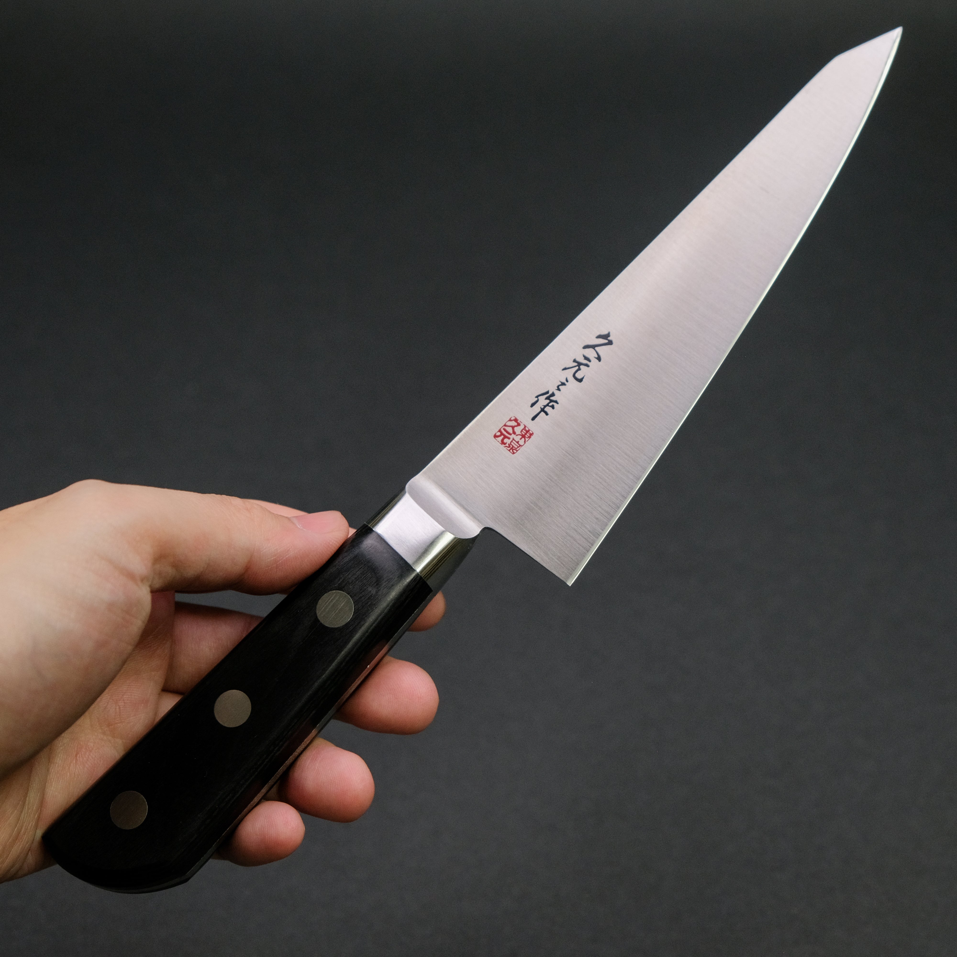 Morihei Hisamoto INOX Honesuki 150mm Japanese Boning Knife with Pakka Wood Handle - Perfect for Poultry, Meat, and Fish Butchering