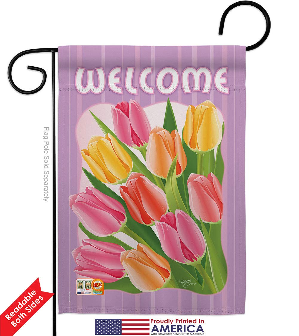 Double Sided Spring Tulips Garden Flag Set - 13