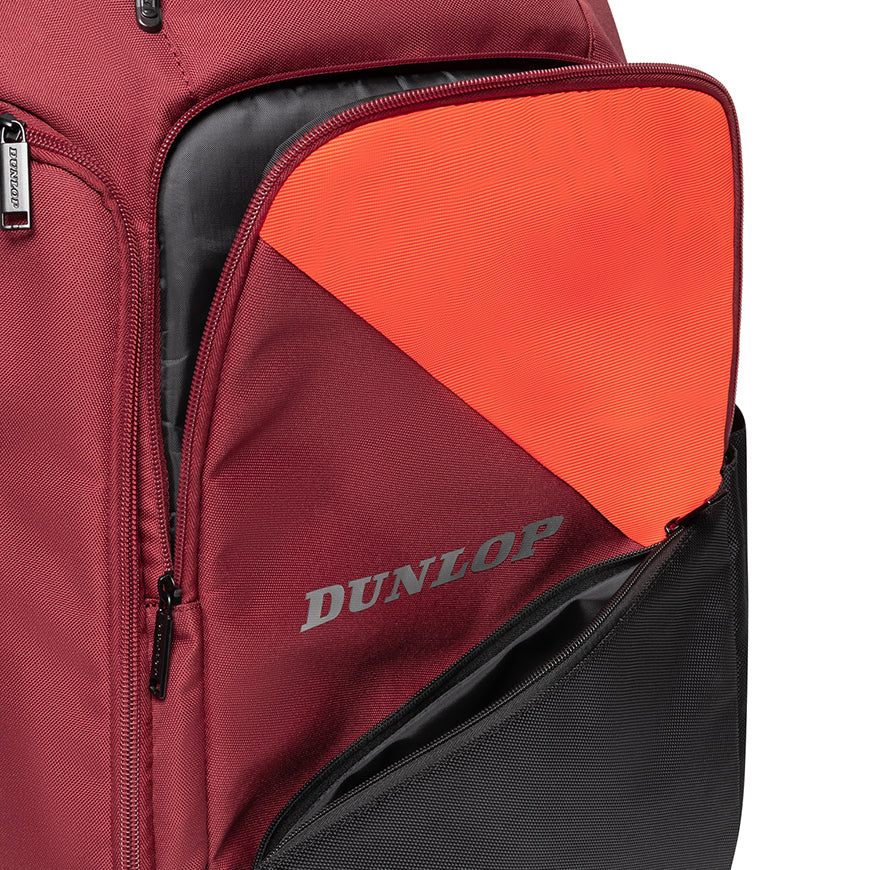 Dunlop CX Performance Backpack Racquet Bag for Tennis - Lightweight Durable Red Tennis Backpack with Padded Straps | Perfect for Tennis Players, Coaches & Travel