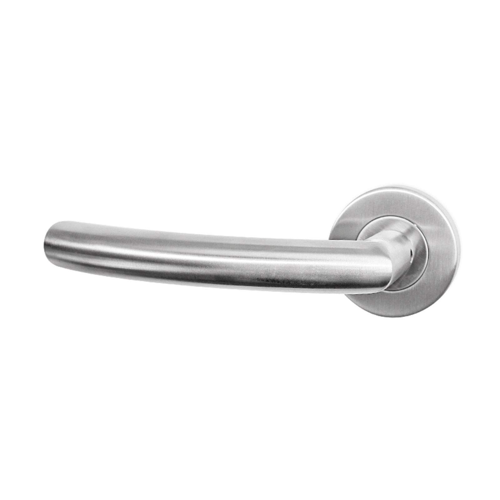 Stainless Steel Half-Dummy Door Knob - Brushed Nickel Interior Door Lever Handle for Home & Office - Perfect for Bedrooms, Bathrooms, and Closets (Color: B)