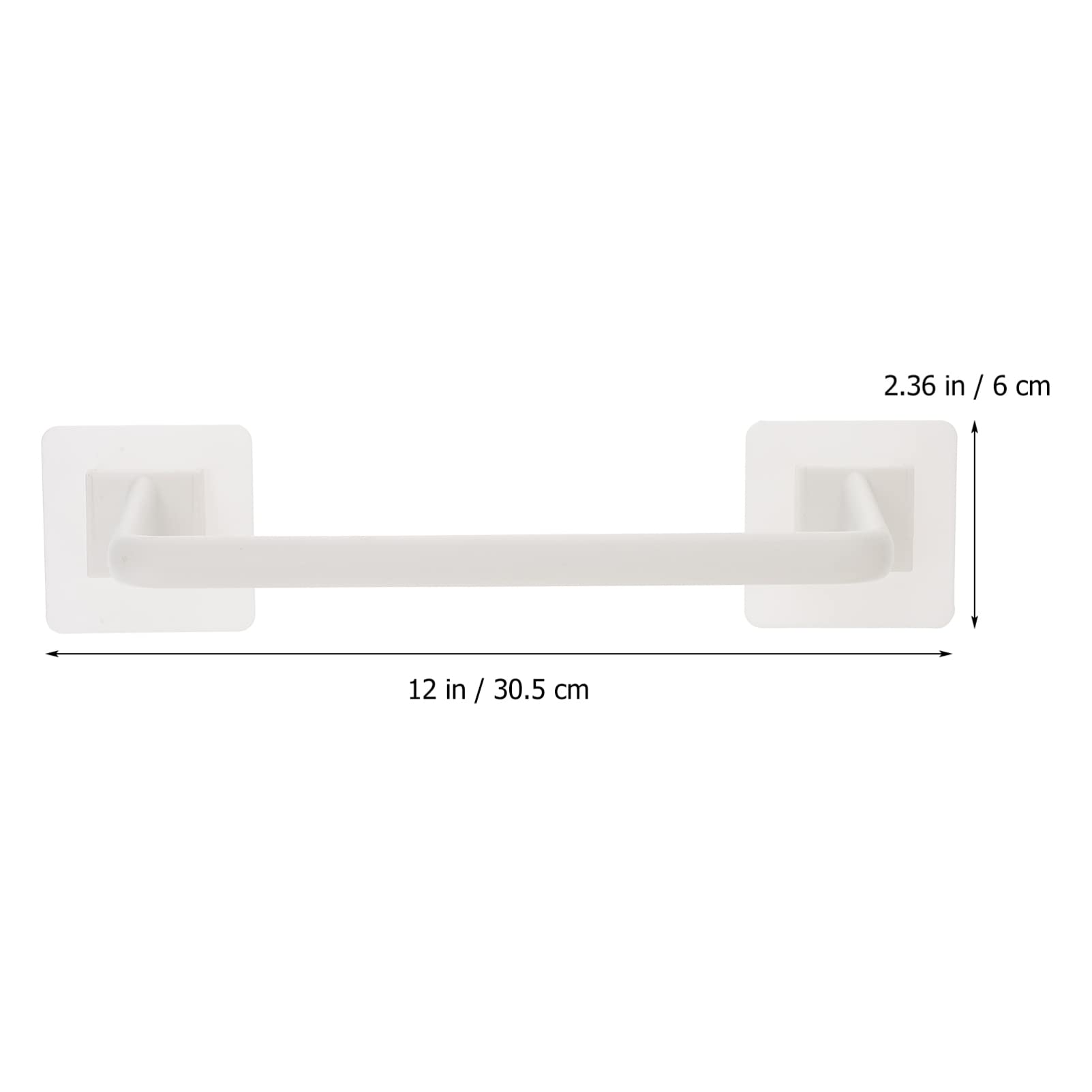 Zerodeko No Trace Adhesive Towel Rack - Wall Mounted Bathroom Towel Organizer, White - Perfect for Shower, Kitchen & Small Space Storage