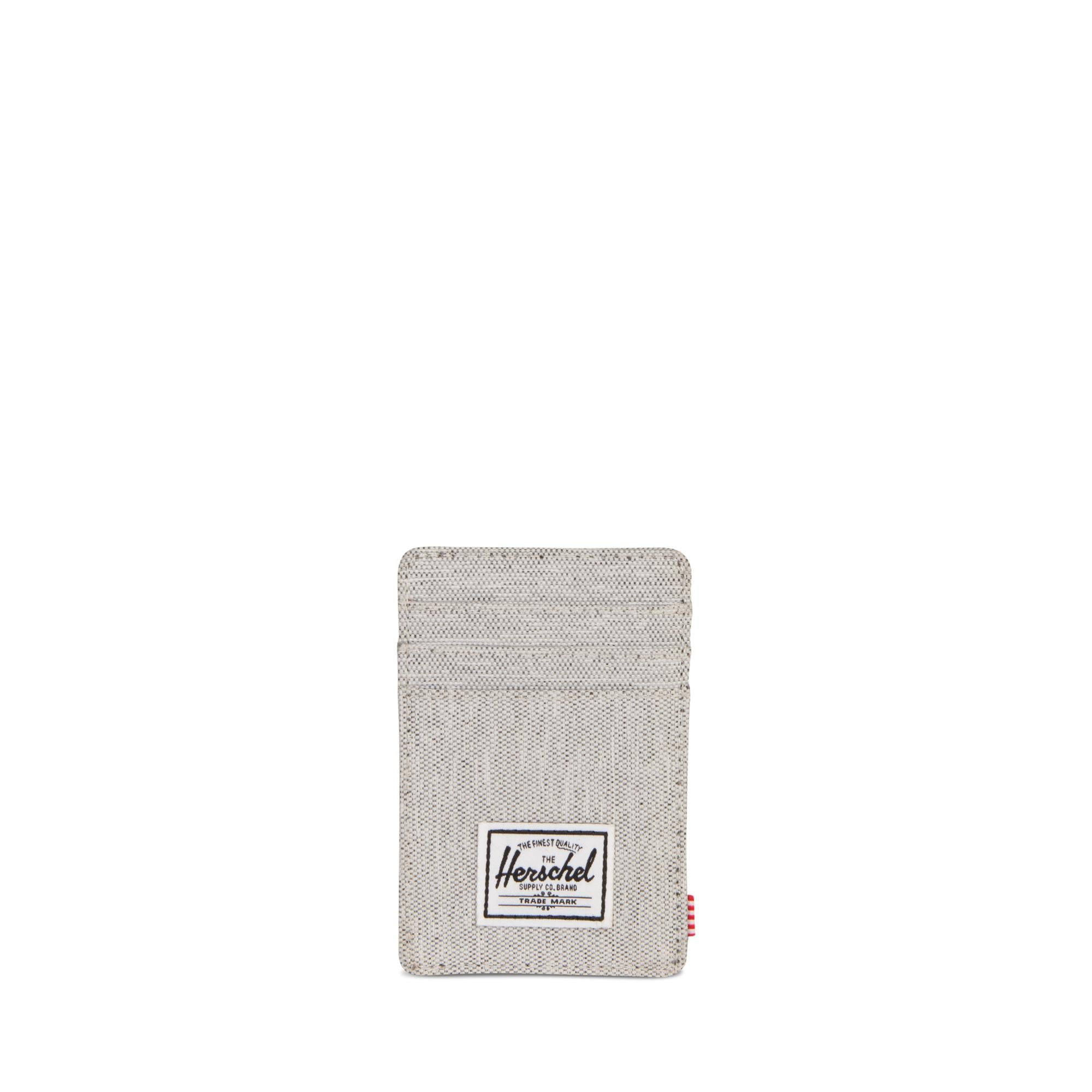 Herschel Raven Wallet - Light Grey Crosshatch Slim RFID Blocking Bifold Wallet for Men & Women | Perfect for Travel, Everyday Use & Minimalist Lifestyle