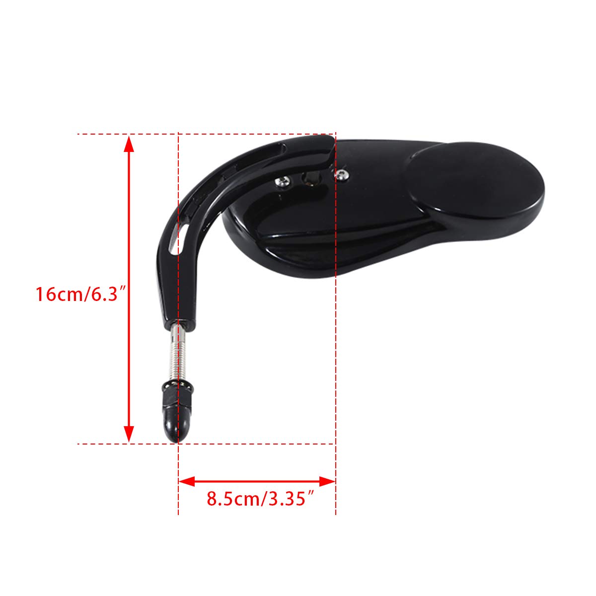Universal 8mm Rear View Mirrors for Harley Davidson Touring, Road King, Electra Glide, Street Glide, Sportster 1200, Iron 883, XL883N, Fat Boy & FXDB - Black Motorcycle Mirrors - Perfect for Cruising, Commuting & Long-Distance Riding