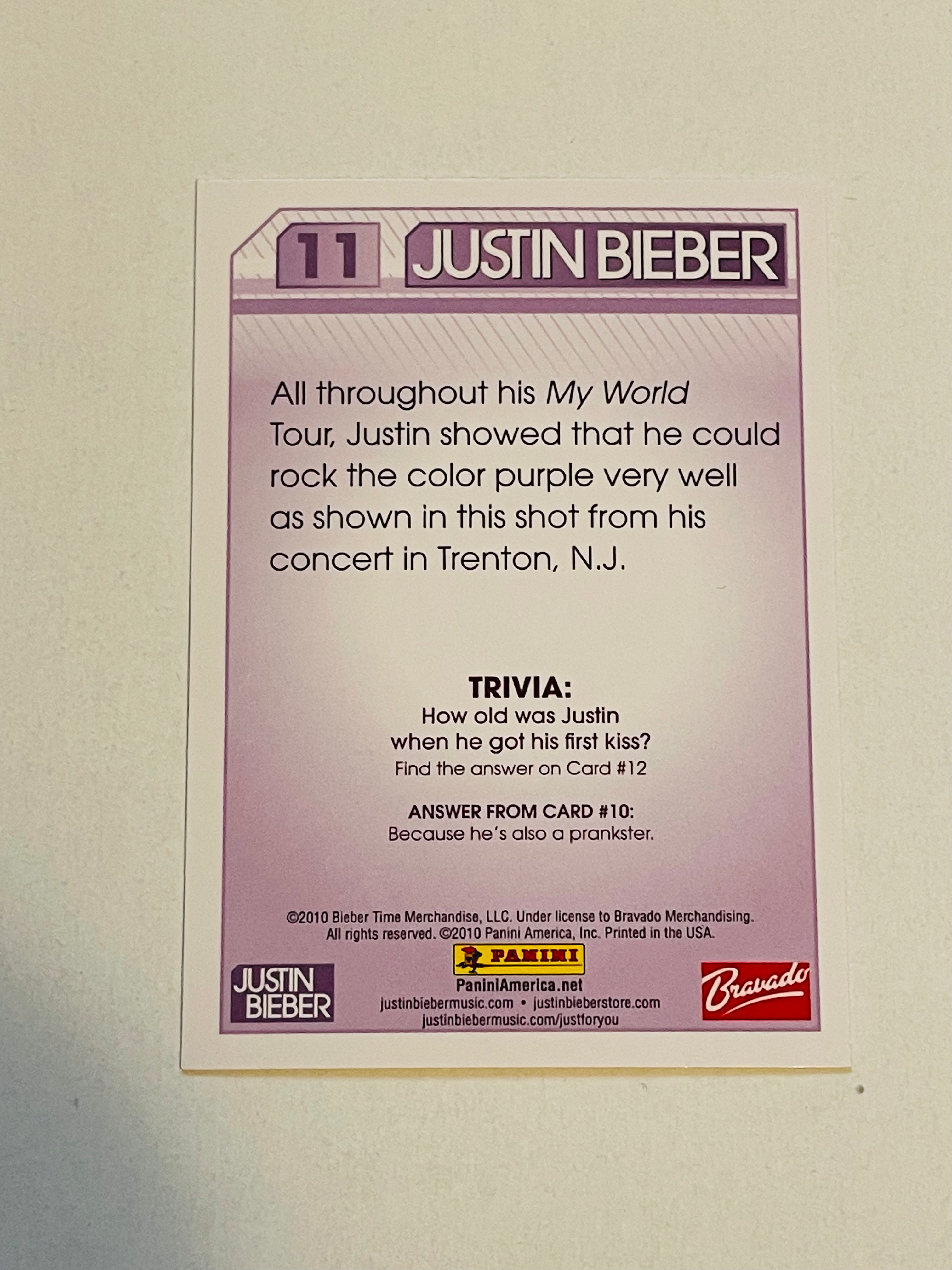 Justin Bieber 2010 Prism Foil Insert Card - Rare Collectible Trading Card for Fans & Memorabilia Collectors - Perfect for Display, Gifts, and Trading Card Collections
