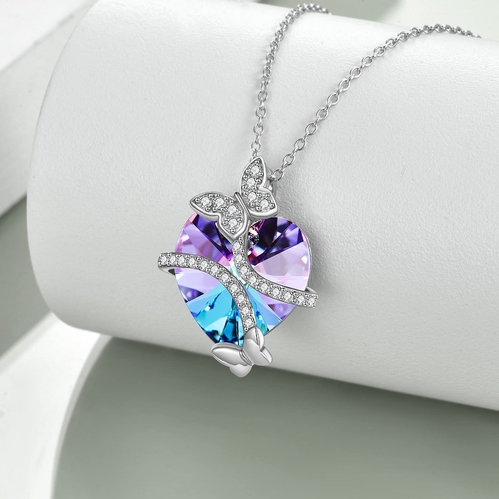 925 Sterling Silver Butterfly & Dragonfly Pendant Necklace for Women - Elegant Jewelry Gift for Mom, Wife, Girlfriend - Perfect for Christmas, Anniversary, Birthday, Valentine's Day & Graduation - Ideal for Everyday Wear, Special Occasions & Gift Giving