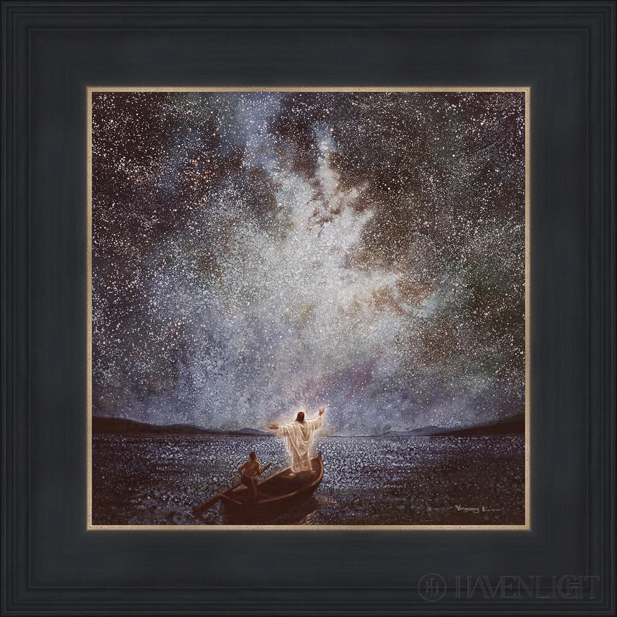 Calm And Stars By Yongsung Kim - Beautiful Celestial Wall Art for Home & Office Decor - Perfect for Bedroom, Living Room, Meditation Space