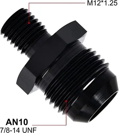 EVIL ENERGY AN Male Flare to Male Metric Fitting Adapter - High-Quality Aluminum Alloy Fuel Line Connector for Automotive, Racing & Performance Upgrades - Perfect for Fuel Systems, Oil Lines & Hydraulic Applications