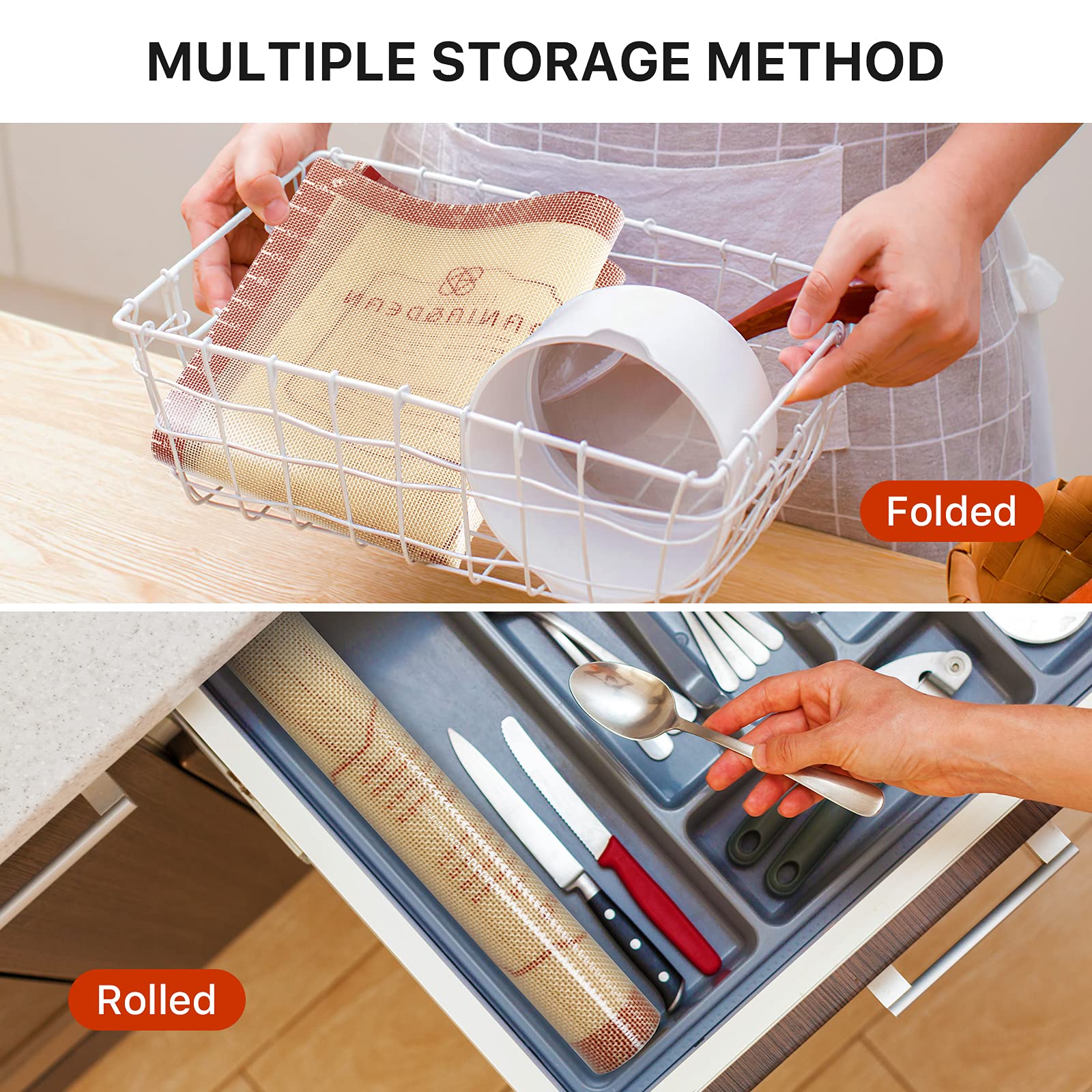 26x16 Inch Extra Thick Non-Slip Silicone Baking Mat with Measurement Marks - Reusable Cookie Sheet for Baking Bread, Pastry & Cookies | Perfect for Oven, Countertop & Kitchen Prep