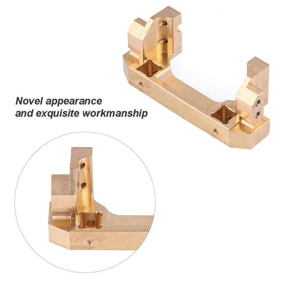Durable Brass Front Bumper for Traxxas 1/10 RC Crawler Car - Heavy Duty Bumper Bracket with Mount for Off-Road RC Model Vehicles - Perfect for Rock Crawling & Trail Adventures