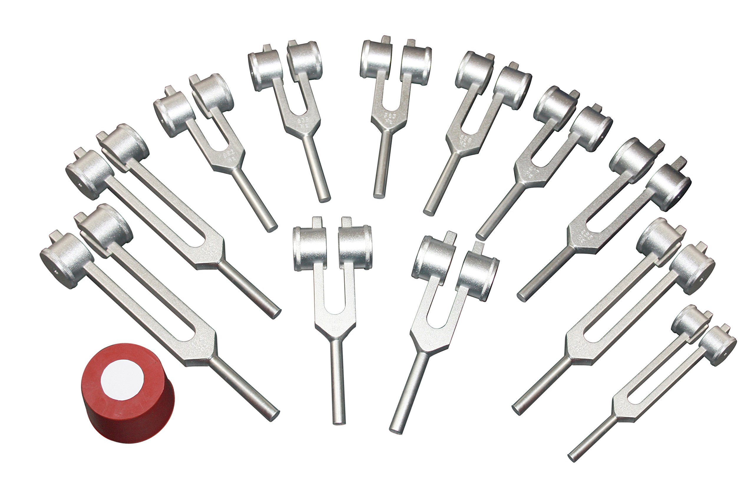 12-Piece Mineral Nutrient Weighted Tuning Fork Set with Mallet for Sound Therapy, Energy Healing & Chakra Balancing - Perfect for Holistic Wellness & Meditation Practices