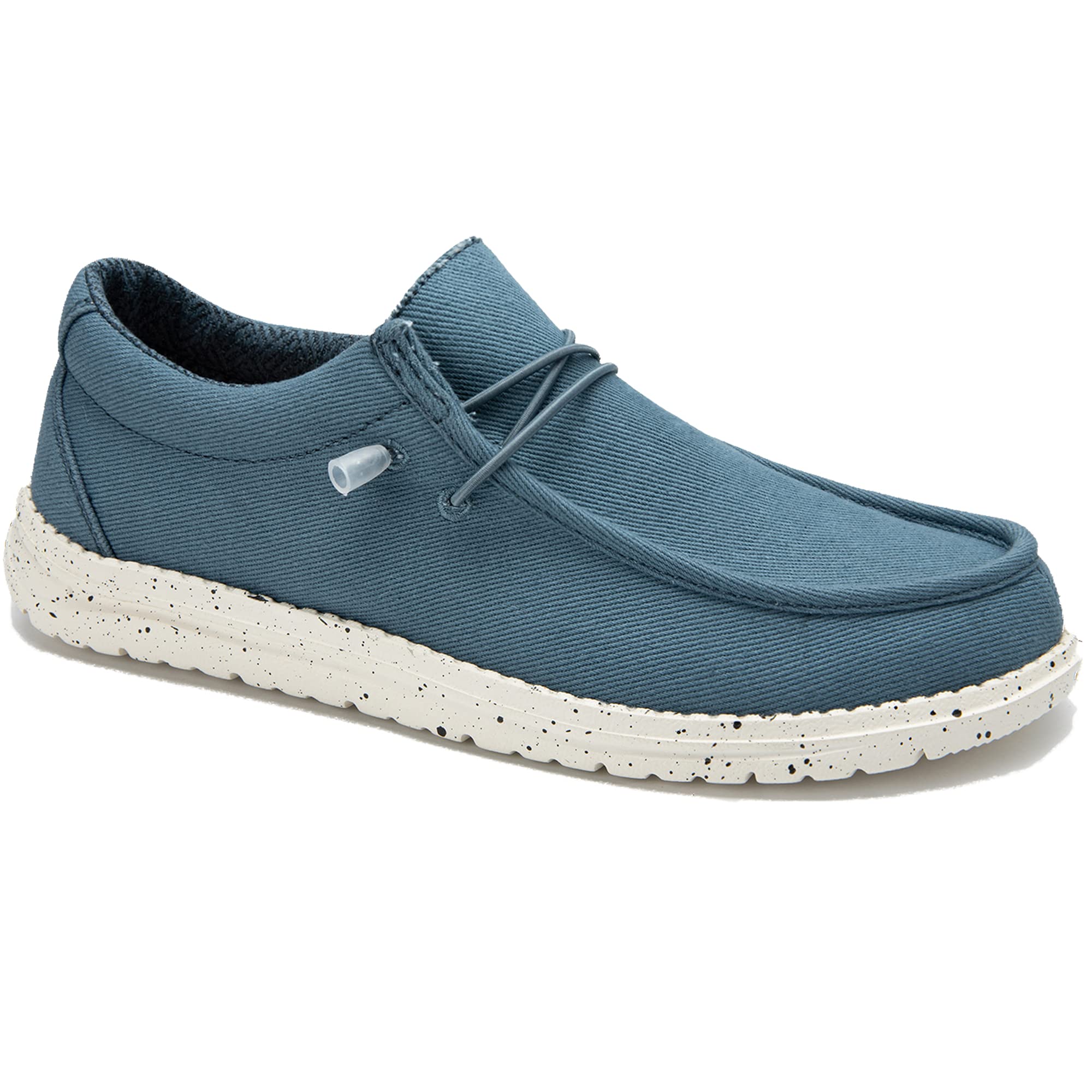**FW FRAN WILLOR Men's Slip-On Loafers - Lightweight Comfortable Canvas Shoes for Casual Wear, Non-Slip Breathable Boat Shoes - Perfect for Walking, Travel & Office**