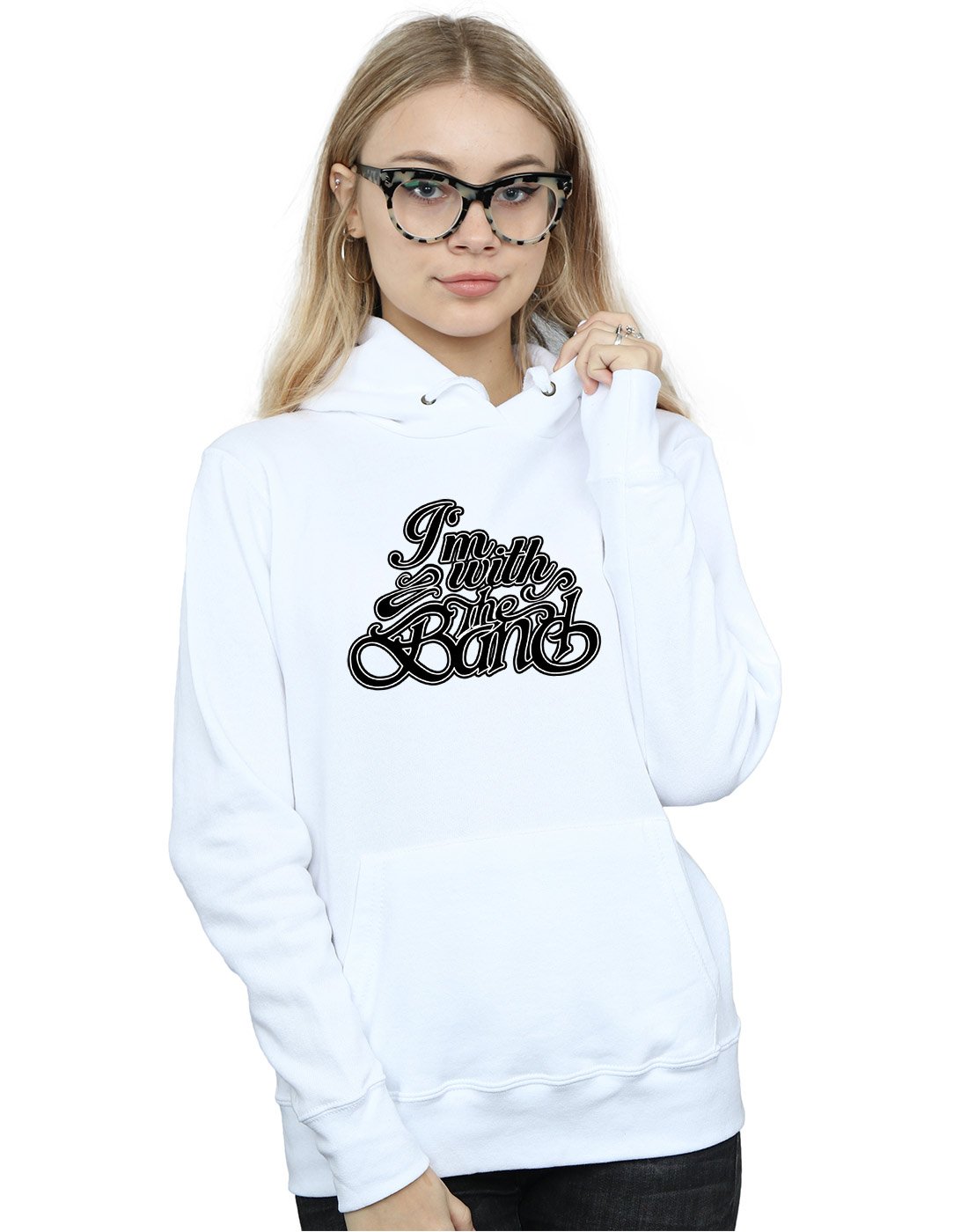 Women's 'I'm With The Band' Hoodie - Soft & Comfortable Pullover Sweatshirt for Concerts, Casual Wear & Music Lovers
