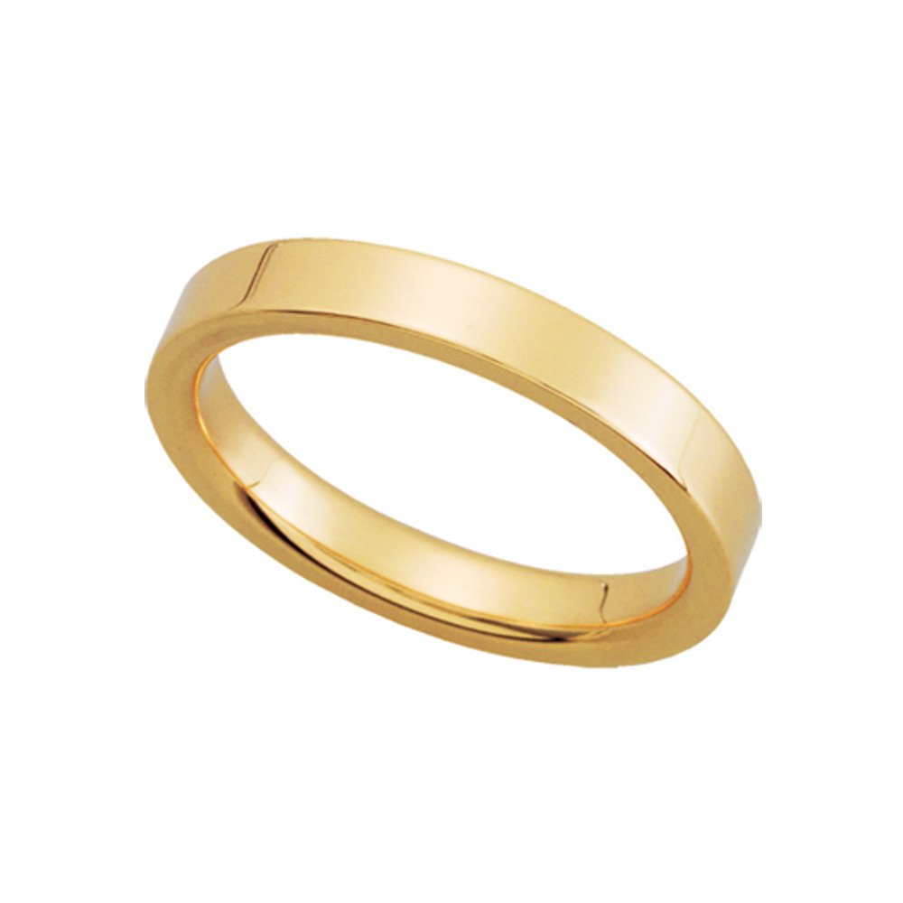 14k Yellow Gold 3mm Flat Comfort Fit Black Bow Wedding Band for Men and Women - Perfect for Engagements, Anniversaries, and Everyday Wear