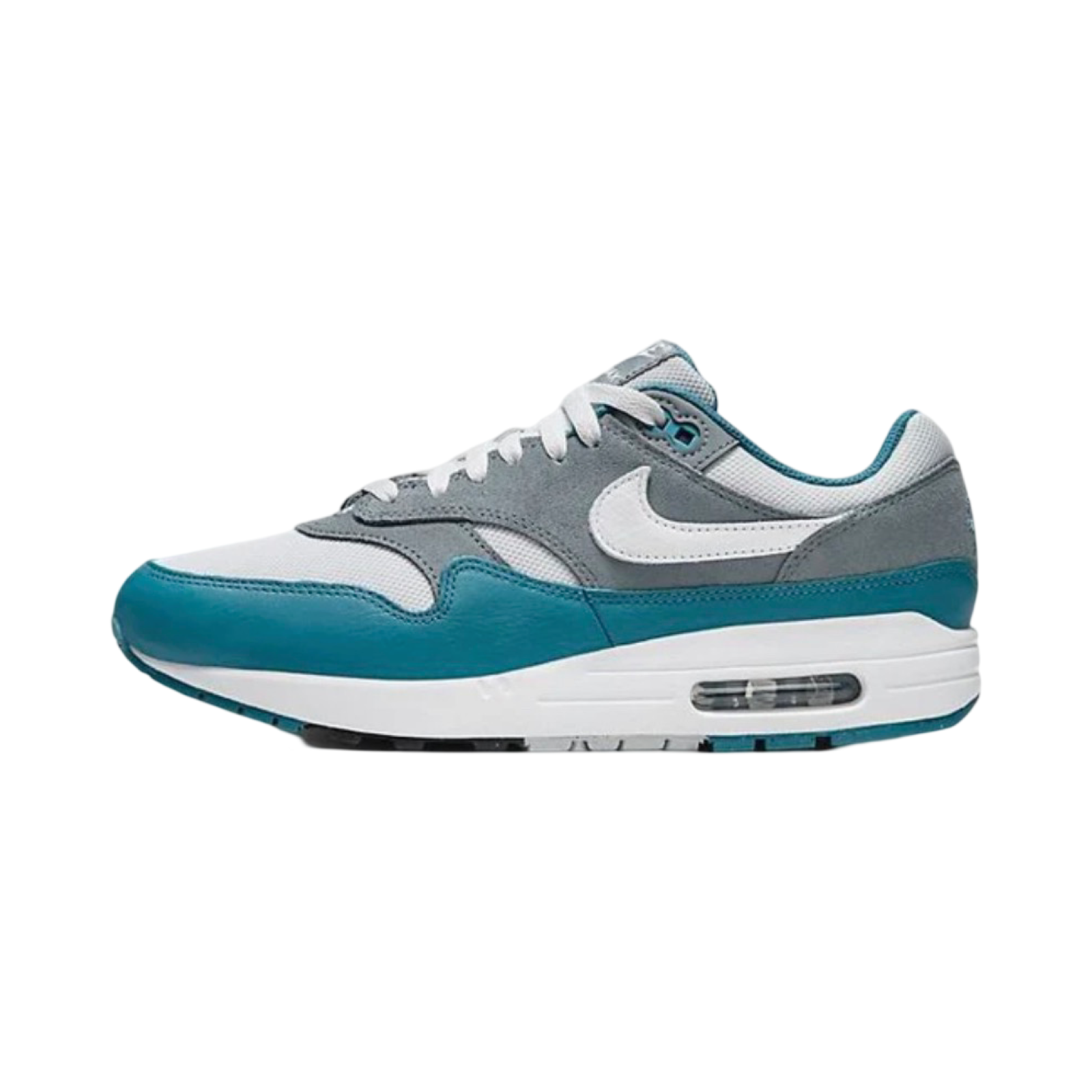 Nike Air Max 1 'Noise Aqua Photon Dust' Men's Running Shoes - White/Cool Grey for Casual Wear & Street Style