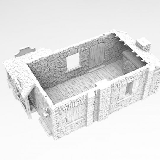 Walter's Bakery - Authentic Colonial Style Miniature Bakery for D&D Terrain, Model Railroad Scenery & Wargaming Battlefields - Perfect for RPG Campaigns, Dioramas & Tabletop Gaming