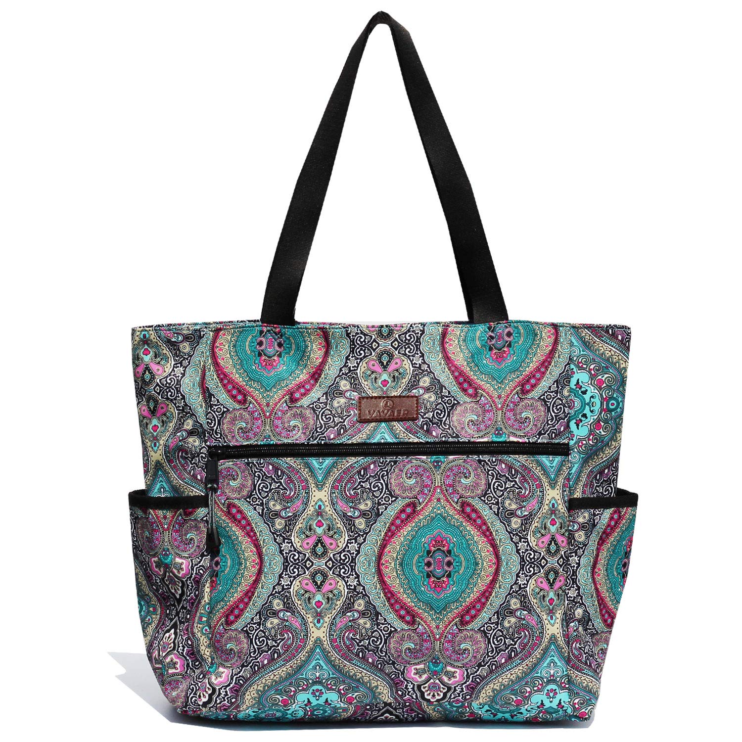 VAVAER Large Water-Resistant Gym & Beach Tote Bag for Women - Lightweight Travel Tote with Zipper - Perfect for Workout, Swimming, Shopping & Weekend Getaways