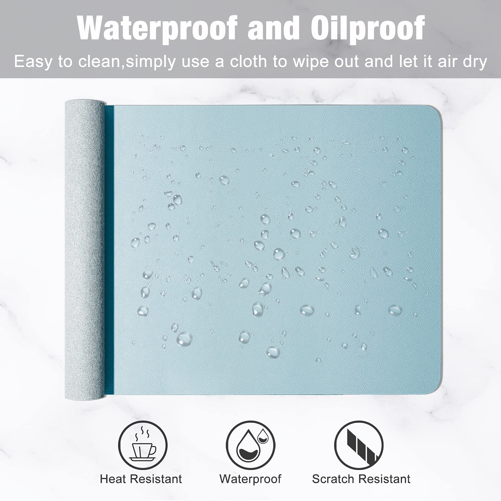 Premium PU Leather Desk Pad - 23.6