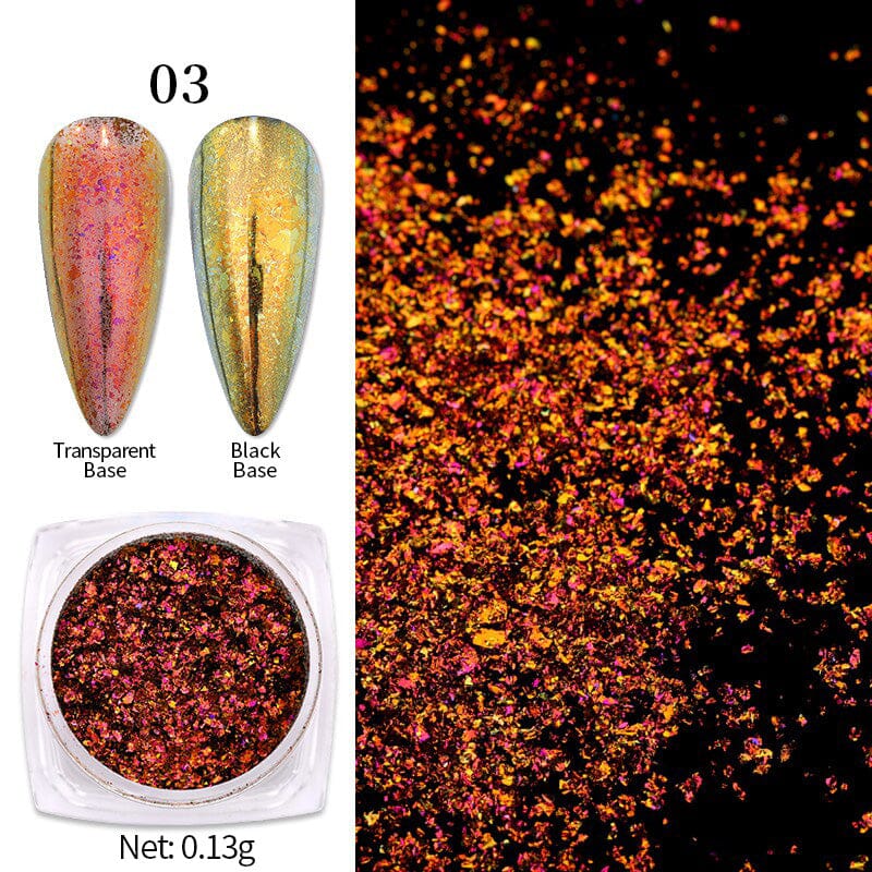Chameleon Glitter Nail Powder - Color Changing Nail Art Dust for Gel & Acrylic Nails - Perfect for Manicures, Pedicures & DIY Nail Designs at Home or Salon