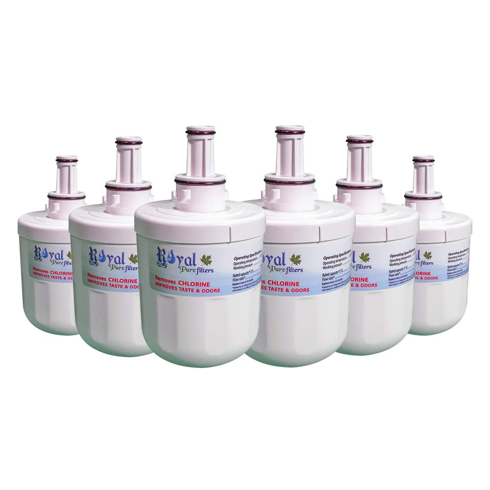Royal Pure Refrigerator Water Filter 6 Pack - Compatible with Samsung DA2900003, DA6100159, TADA2900003A, DA2900003AB, DA6100159AB, HAF-CU1 - Made in USA - Clean & Safe Drinking Water for Home, Office & RV Use