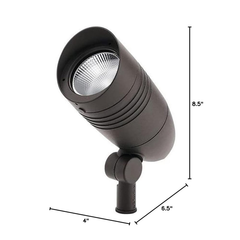120V LED Integrated Small Spot Light, 3000K Warm White, 15 Degree Narrow Beam, Textured Architectural Bronze Finish - Perfect for Accent Lighting in Homes, Galleries, and Retail Spaces