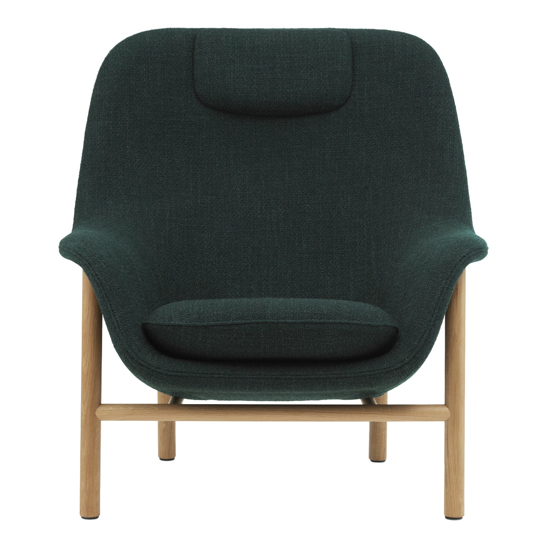 Modern Drape High Lounge Chair with Headrest & Wooden Legs - Perfect for Living Room, Patio, or Office Relaxation