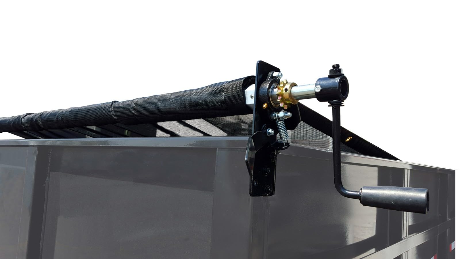 Heavy Duty Hand Crank Tarp Roller Kit for Dump Trucks & Trailers - Replacement for Buyers Products DTR by Kym Industries | Easy Tarp Rolling for Construction, Landscaping & Hauling Equipment