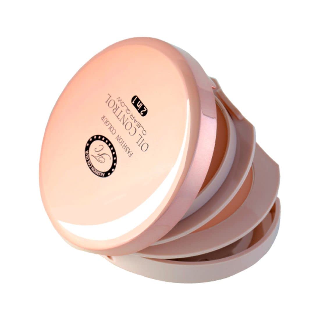 Oil Control 2-in-1 Compact Powder with Mirror & Puff - Matte Finish, Long Lasting | 4 Shades for All Skin Tones | Perfect for Oily Skin & Touch-Ups On-The-Go | Great for Work, Date Night & Summer Activities