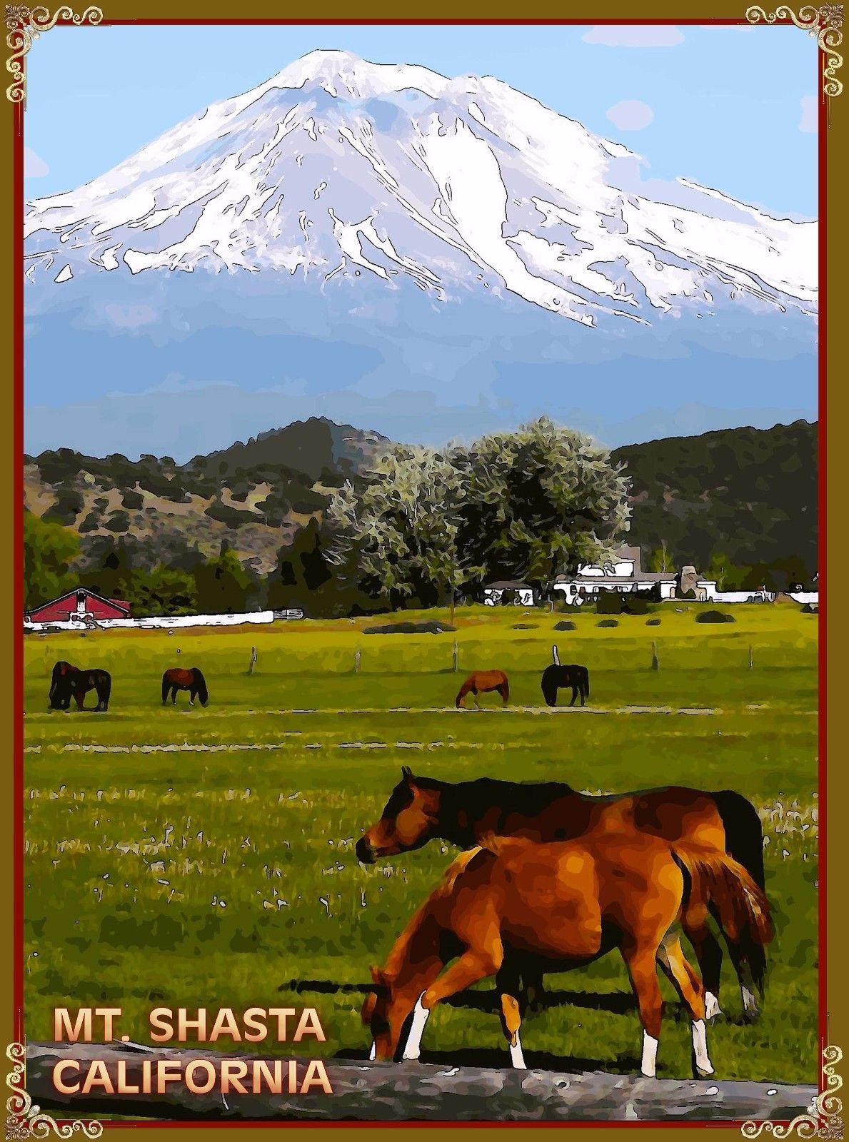 Mt. Shasta California USA Travel Souvenir Fridge Magnet - Perfect for Road Trips, Office Decor & Travel Memories
