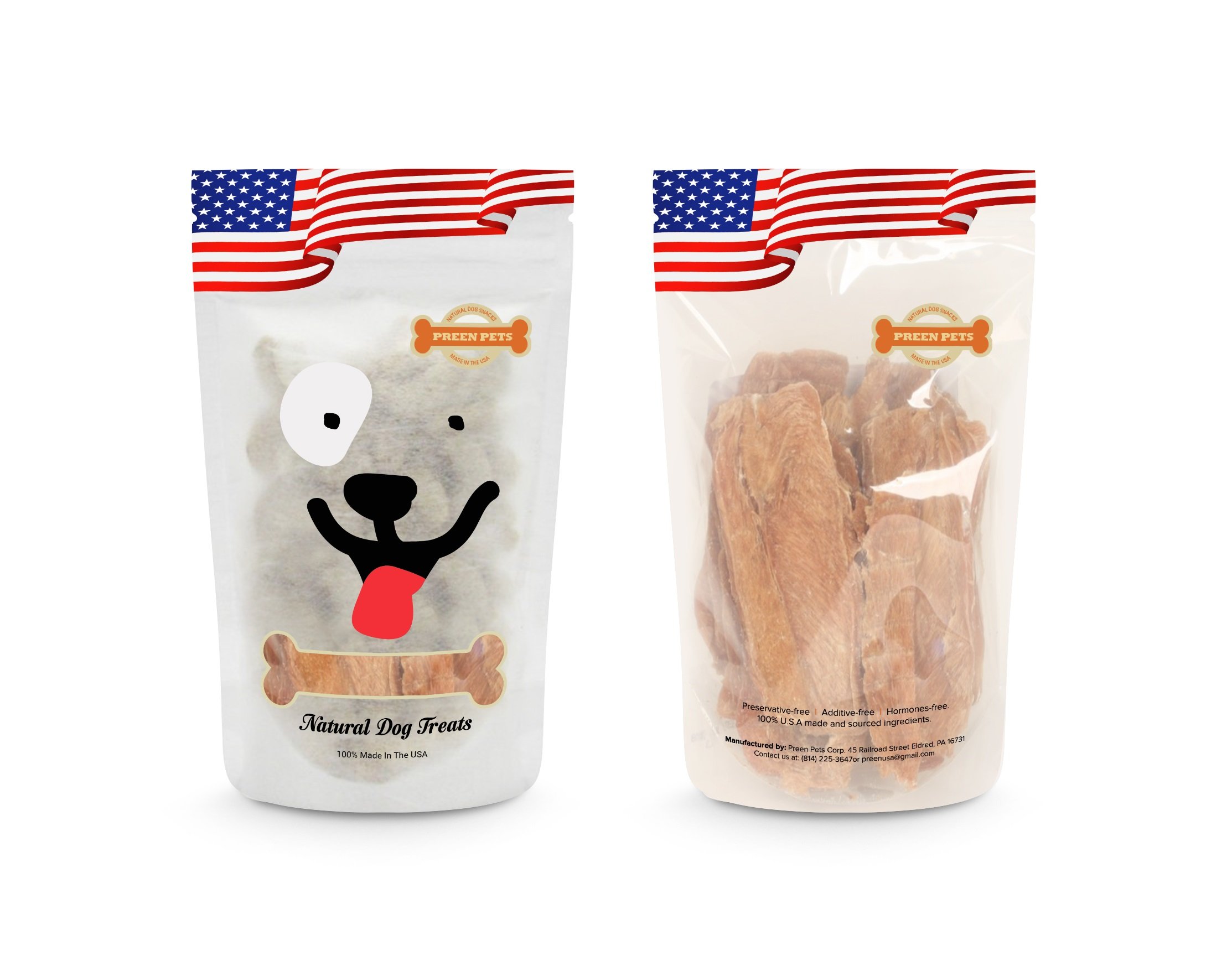 Premium Preen Pets Chicken Jerky Dog Treats - 4lb Bulk Pack | All-Natural USA Made | High-Protein Training Rewards & Dental Chews for Medium to Large Dogs | Perfect for Outdoor Adventures & Obedience Training