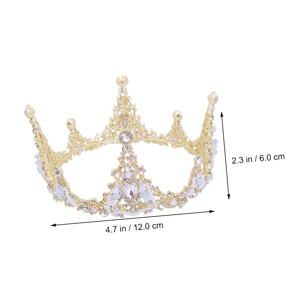 2 Pcs Princess Crown Tiara Set for Kids - Rhinestone Bridal Headpiece, Goddess Headdress & Wedding Party Favors - Alloy Crystal Miss Headband for Birthday, Pageant, Cosplay & Bridal Events