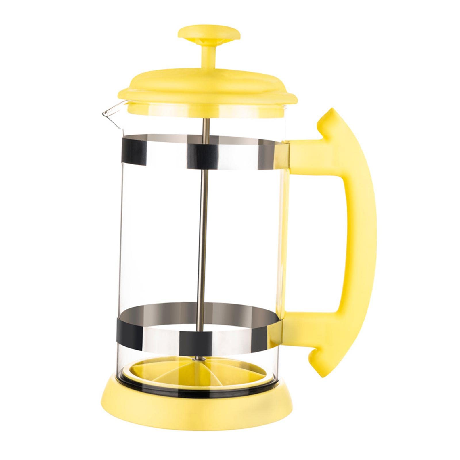 Fenteer 12-Cup Borosilicate Glass Coffee Maker - Durable & Heat Resistant for Office, Home, or Camping - Perfect for Morning Brews & Family Gatherings (Yellow)