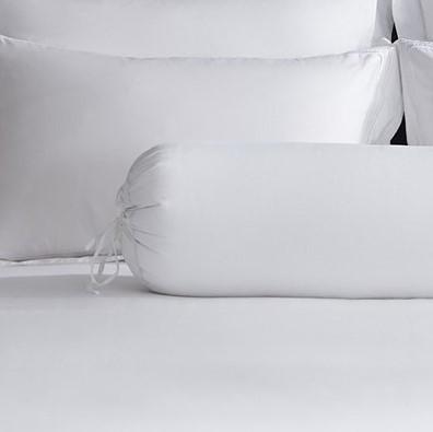 Prestigio™ Lucent White Bolster Pillowcase for Hotels & Luxury Bedding - Soft & Hypoallergenic for Ultimate Comfort in Bedrooms & Guest Rooms