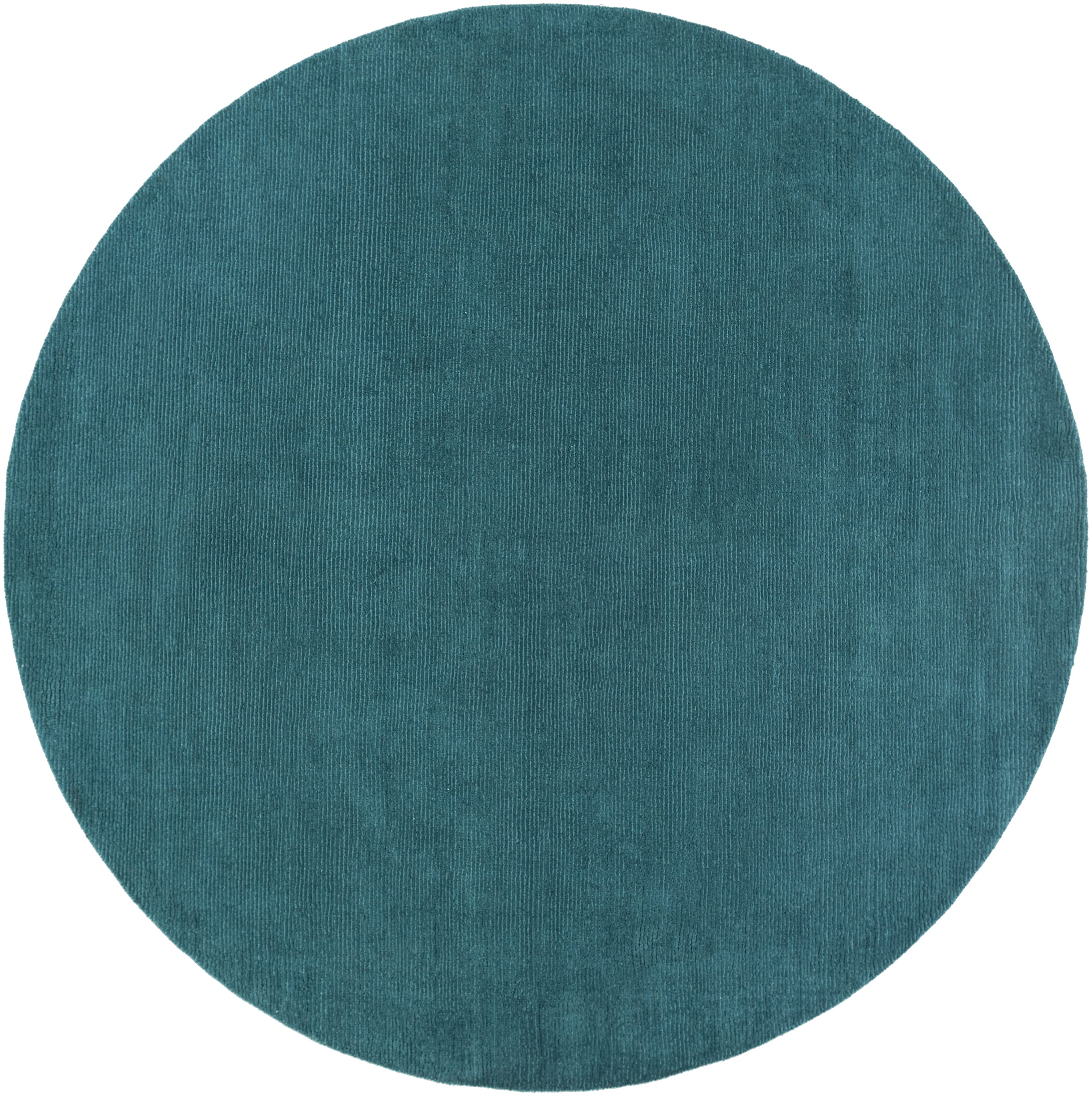 Mark&Day 6ft Round Modern Teal Wool Area Rug - Soft Blue Carpet for Living Room, Bedroom, Kitchen | Non-Slip Floor Mat for Home Decor & Cozy Spaces (6' Round)