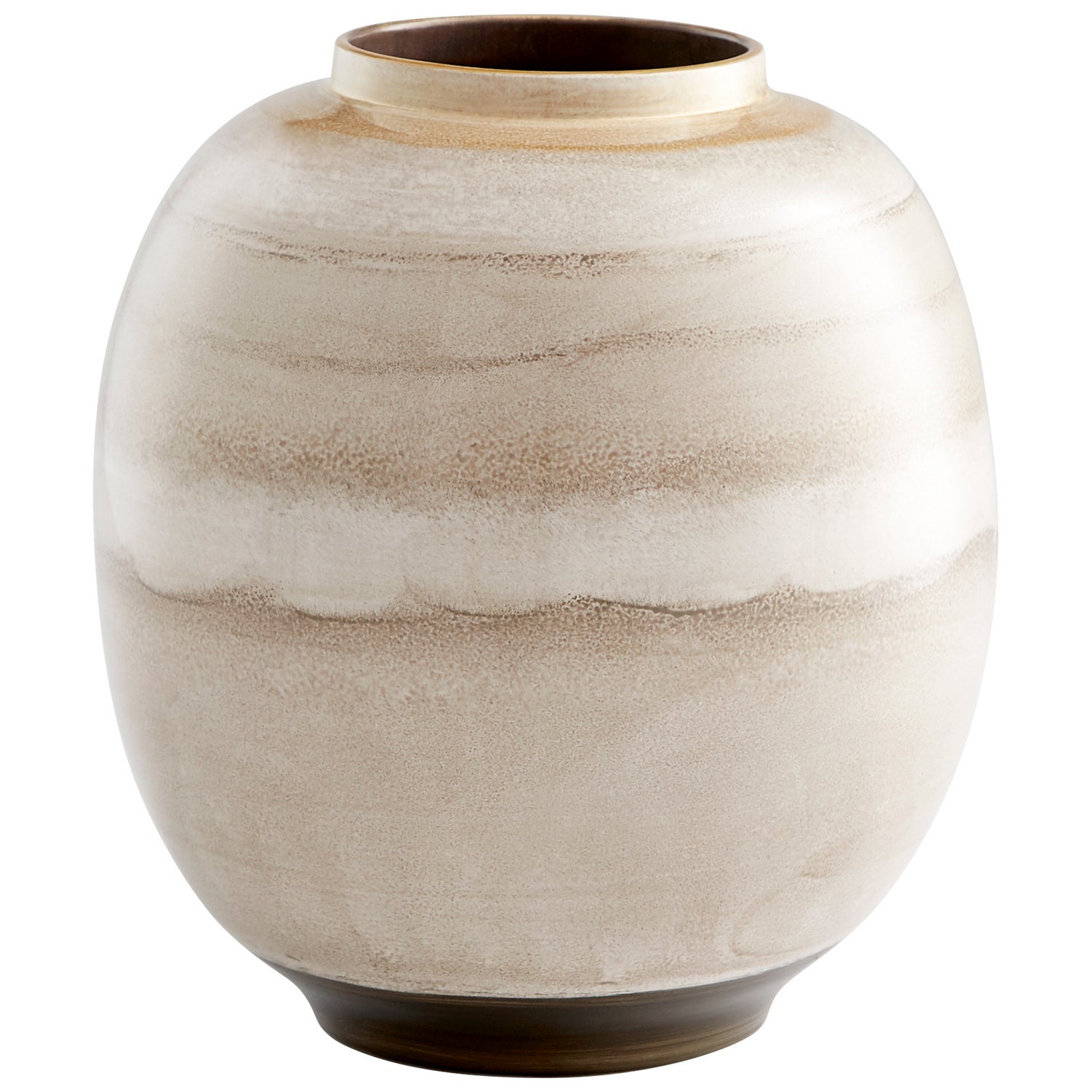 Cyan Design 10943 Kasha Vase - Medium Size Mocha Brown Ceramic Home Decor for Living Room, Dining Table, Wedding Centerpiece