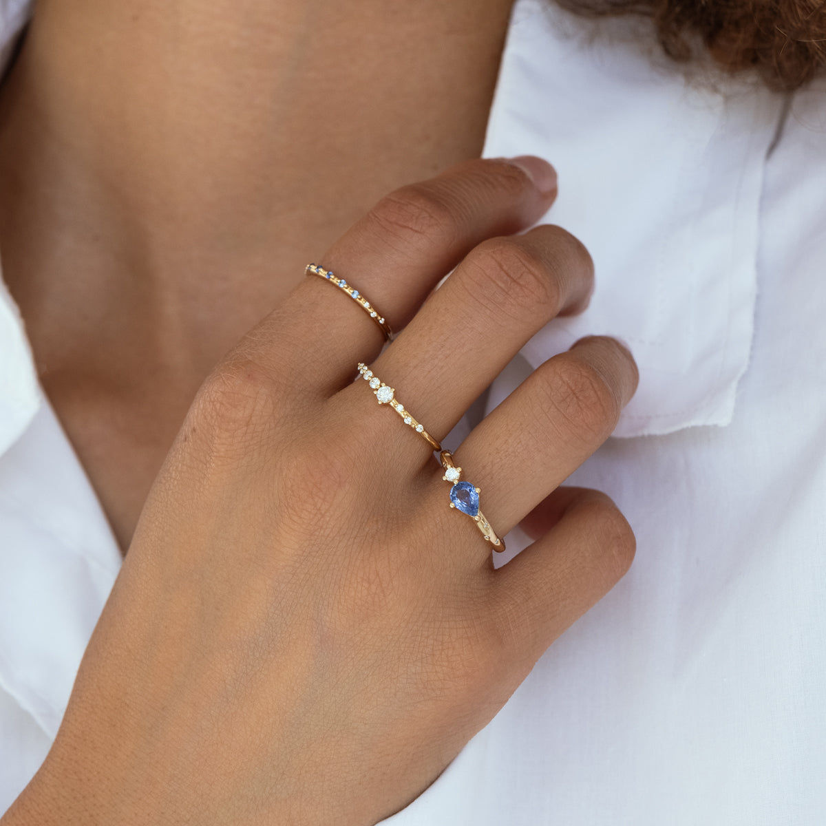 Midnight Blue Sapphire Ring for Women - Elegant Sterling Silver Jewelry Gift for Birthday, Anniversary & Valentine's Day - Perfect for Evening Parties, Date Nights & Special Occasions