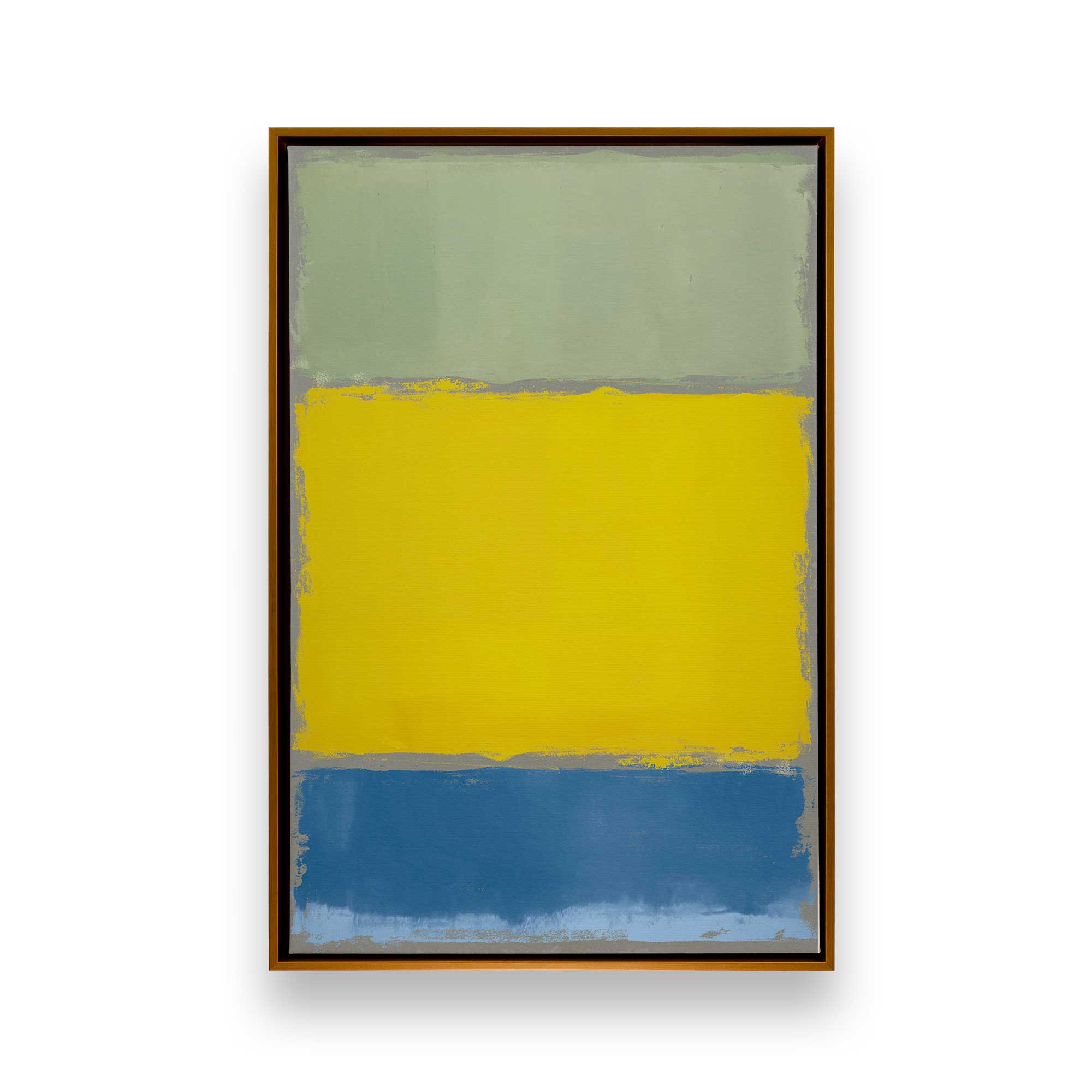 Grey Horizon Glow Canvas Wall Art Print - Modern Abstract Landscape Painting for Living Room, Bedroom & Office Decor