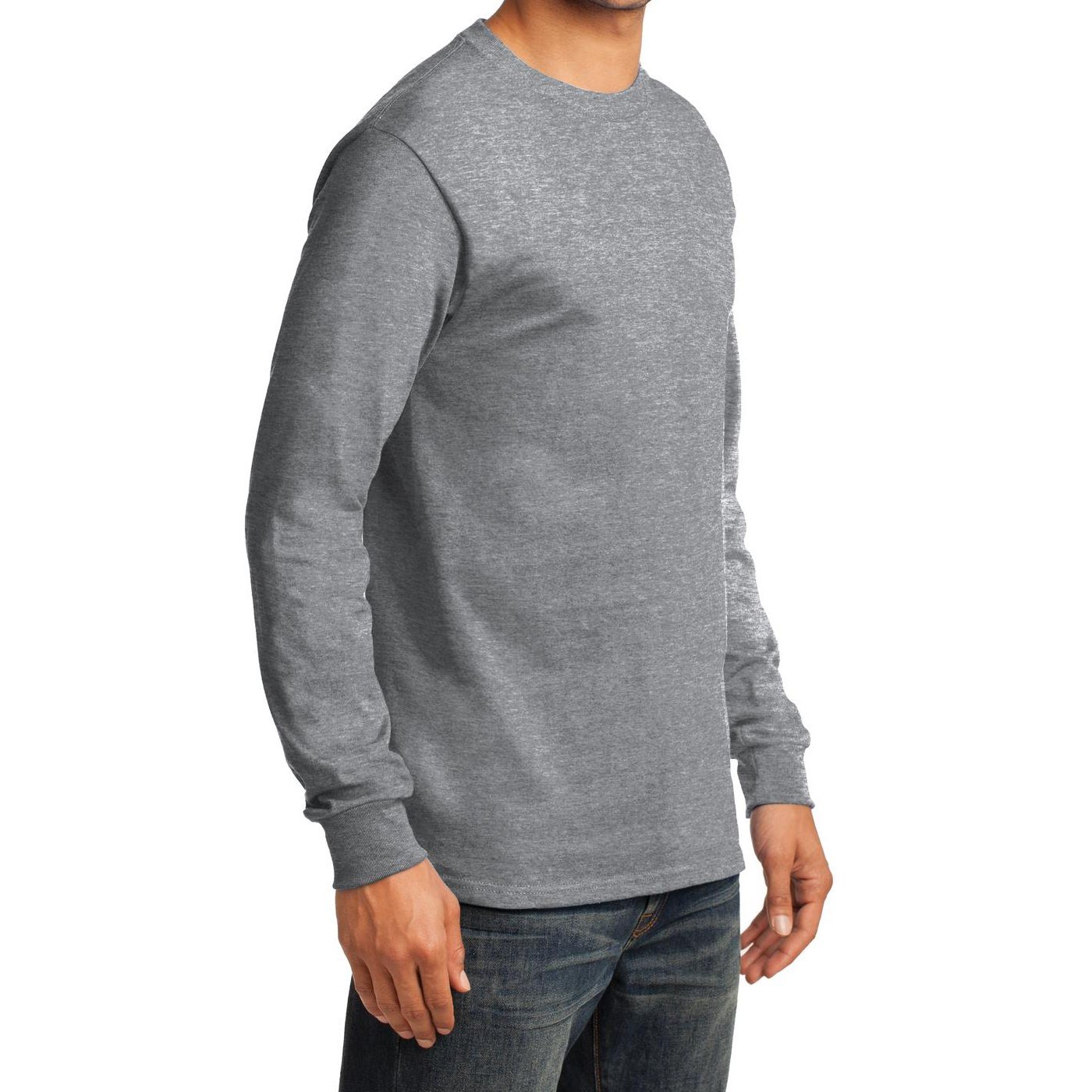 Premium Men's Long Sleeve Basic T-Shirt - Soft Cotton Crew Neck Tee for Casual Wear, Layering & Everyday Comfort