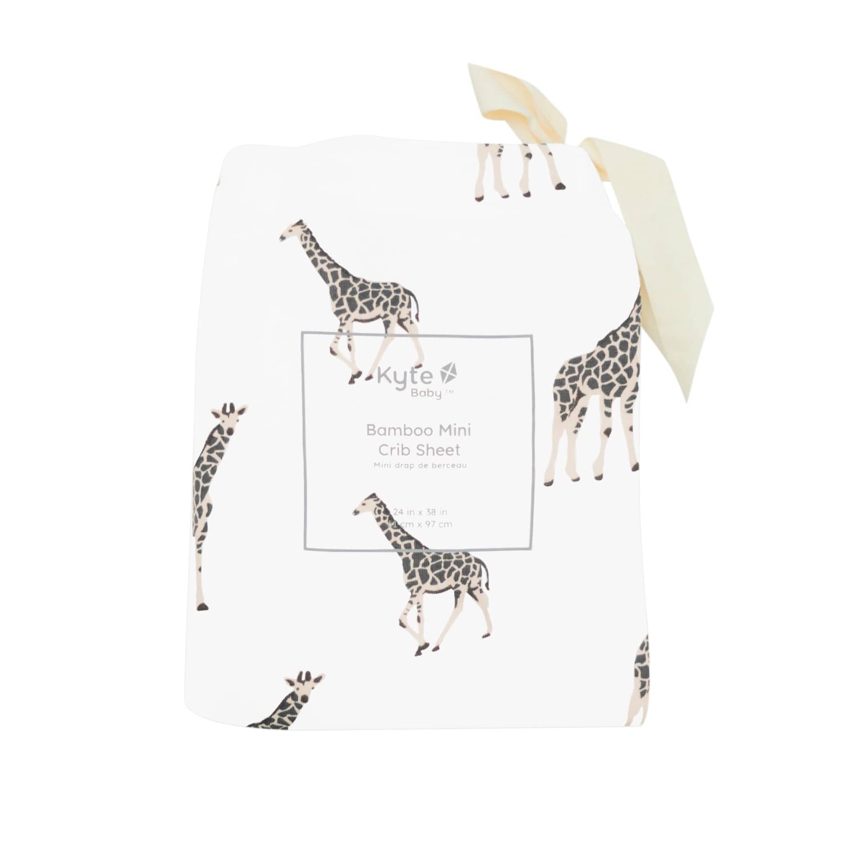Soft Organic Cotton Mini Crib Sheet with Adorable Giraffe Print - Perfect for Nursery, Daycare & Travel - Fits Standard Mini Crib Mattresses