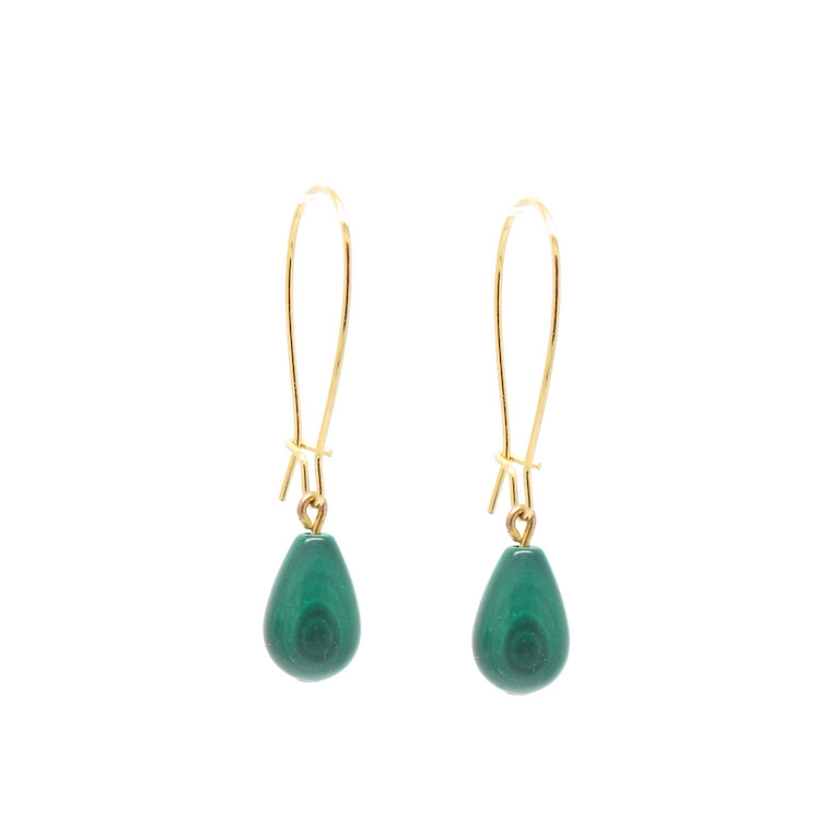 Penelope Malachite 3-in-1 Convertible Earrings - Stud, Hoop & Dangle Style for Women | Perfect for Parties, Weddings & Everyday Wear
