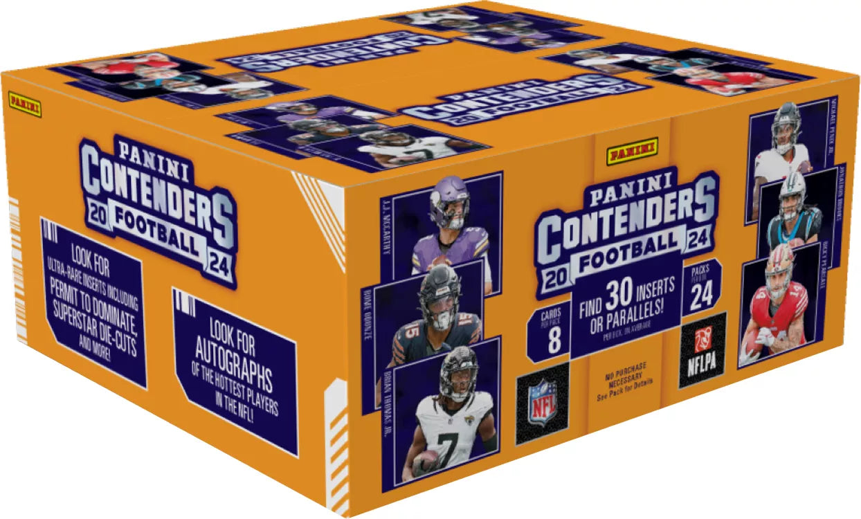 2024 Panini Contenders Football Trading Cards Retail Box - NFL Collectibles for Sports Fans & Card Collectors - Perfect for Gifts, Investments, and Game Day Excitement