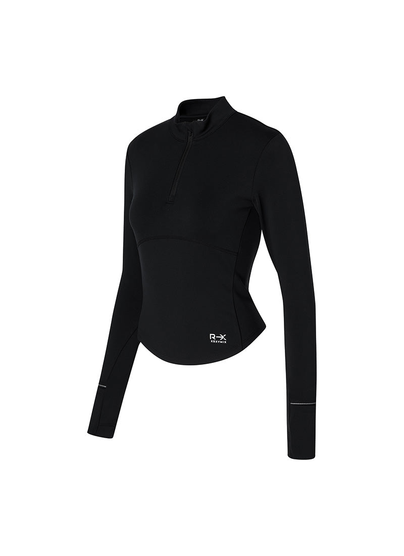 RX Windrunner Women's Fingerhole Half Zip Running Top - Lightweight Performance Jacket for Outdoor Jogging & Cold Weather Workouts