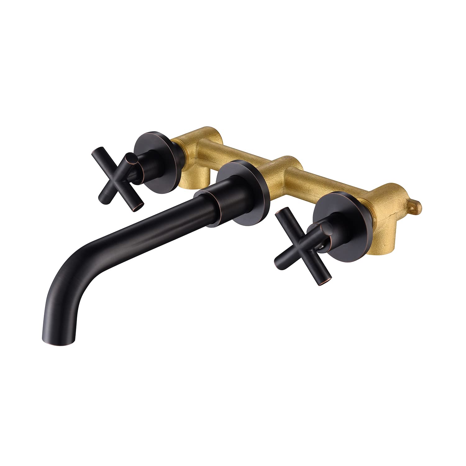 Oil Rubbed Bronze Wall Mounted Bathroom Faucet - 8