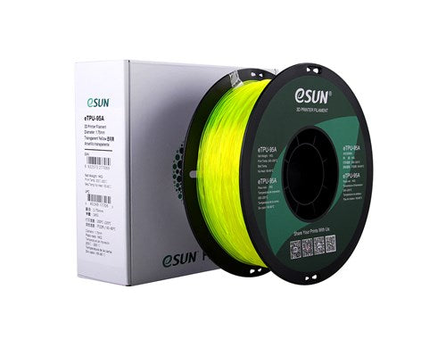 eSUN eTPU 95A 3D Printer Filament 1.75mm 1kg Spool - Flexible TPU Filament for Cosplay, Phone Cases & Shock Absorbing Parts - Multiple Color Options