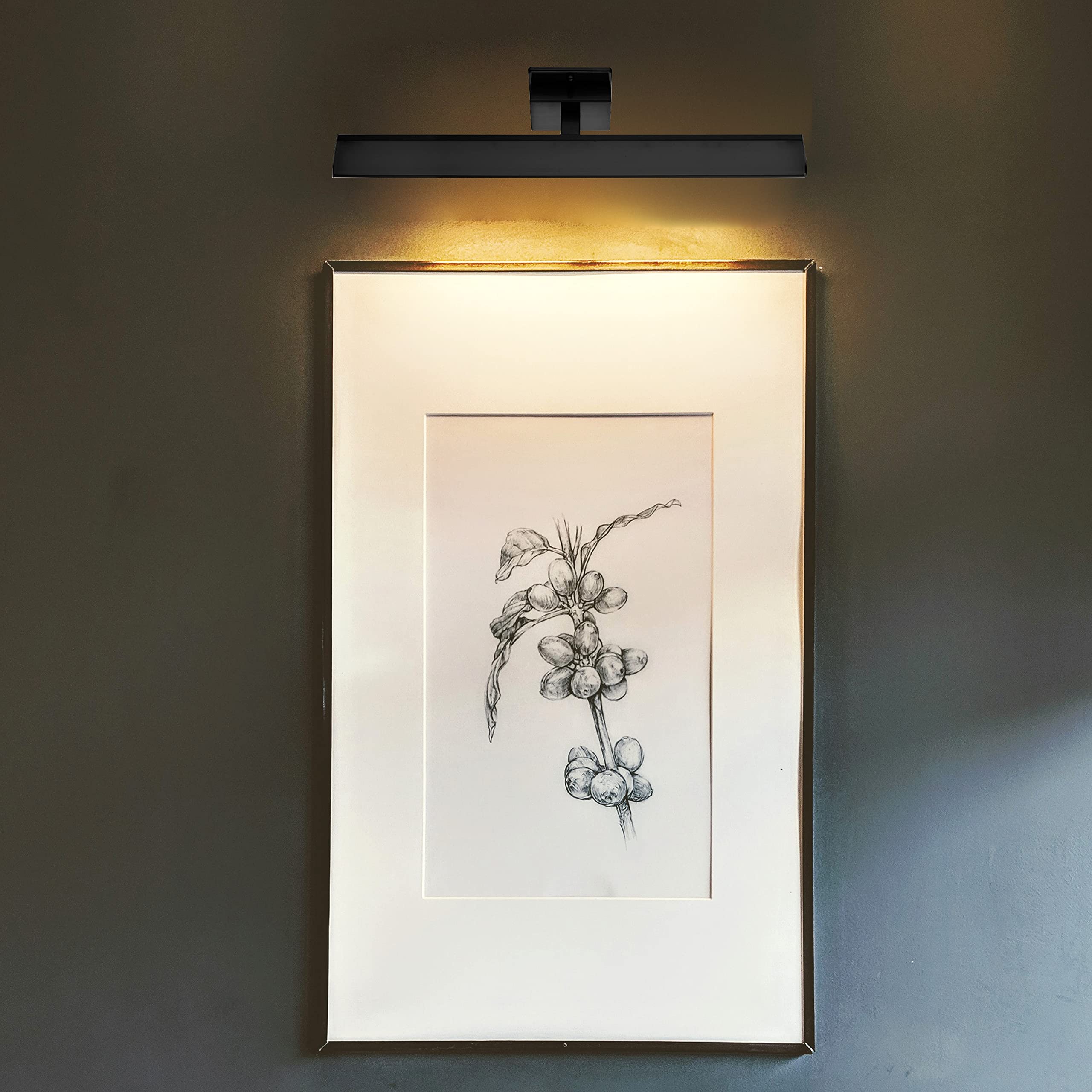 EGLO 202075A Tabiano 1-Light Modern Vanity Light - Dimmable LED Wall Sconce for Bathroom with Satin Glass Shade, 23-Inch Matte Black - Perfect for Mirror Lighting, Powder Room & Modern Home Decor